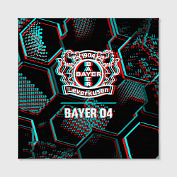 Холст квадратный Bayer 04 FC в стиле glitch на темном фоне, цвет: 3D-принт — фото 2