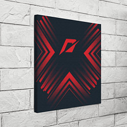 Холст квадратный Красный символ Need for Speed на темном фоне со ст, цвет: 3D-принт — фото 2
