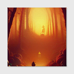 Холст квадратный Темная ведьма колдует в жутком лесу, цвет: 3D-принт — фото 2