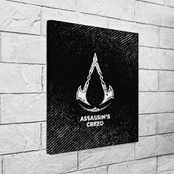 Холст квадратный Assassins Creed с потертостями на темном фоне, цвет: 3D-принт — фото 2