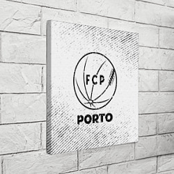 Холст квадратный Porto с потертостями на светлом фоне, цвет: 3D-принт — фото 2