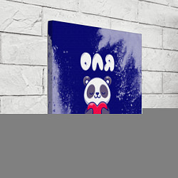 Холст квадратный Оля панда с сердечком, цвет: 3D-принт — фото 2
