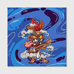 Холст квадратный Индеец с гитарой, цвет: 3D-принт — фото 2