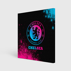 Холст квадратный Chelsea - neon gradient, цвет: 3D-принт