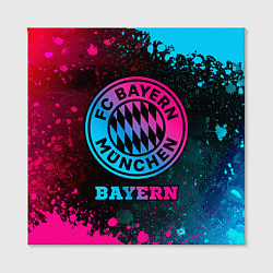 Холст квадратный Bayern - neon gradient, цвет: 3D-принт — фото 2