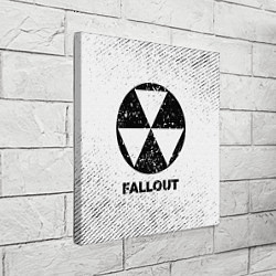 Холст квадратный Fallout с потертостями на светлом фоне, цвет: 3D-принт — фото 2