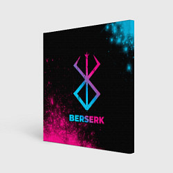 Холст квадратный Berserk - neon gradient, цвет: 3D-принт