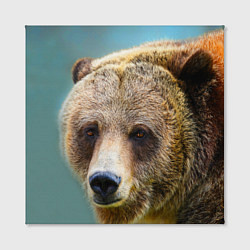 Холст квадратный Русский бурый медведь, цвет: 3D-принт — фото 2