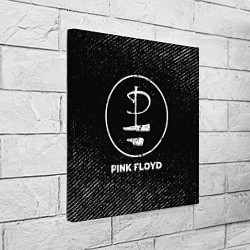 Холст квадратный Pink Floyd с потертостями на темном фоне, цвет: 3D-принт — фото 2