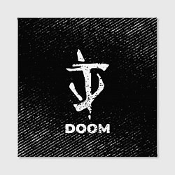 Холст квадратный Doom с потертостями на темном фоне, цвет: 3D-принт — фото 2