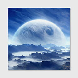 Холст квадратный Mountains - fantasy planet, цвет: 3D-принт — фото 2