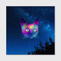 Холст квадратный Планета кошачья голова, цвет: 3D-принт — фото 2