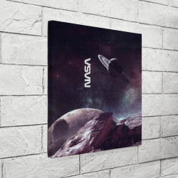Холст квадратный Космический пейзаж - Saturn - Nasa, цвет: 3D-принт — фото 2