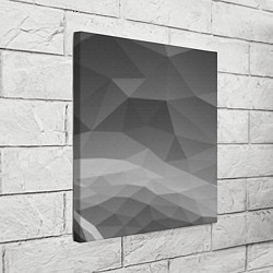 Холст квадратный Серый геометрический объёмный паттерн, цвет: 3D-принт — фото 2