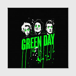 Холст квадратный Green day paint, цвет: 3D-принт — фото 2
