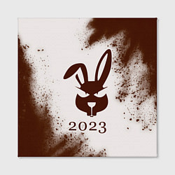 Холст квадратный Кролик 2023 хитрый на светлом, цвет: 3D-принт — фото 2