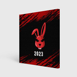 Холст квадратный 2023 Кролик суровый, цвет: 3D-принт