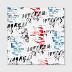 Холст квадратный Играем джаз, цвет: 3D-принт — фото 2