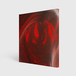 Холст квадратный Темно красные волны, цвет: 3D-принт