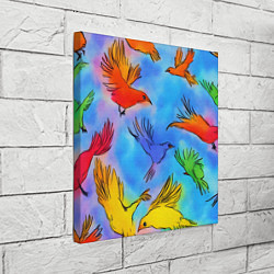 Холст квадратный Акварельные крылья, цвет: 3D-принт — фото 2