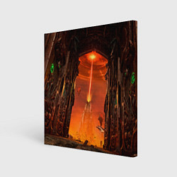 Холст квадратный Doom врата ада, цвет: 3D-принт