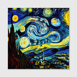 Холст квадратный Винсент ван Гог, звездная ночь, цвет: 3D-принт — фото 2