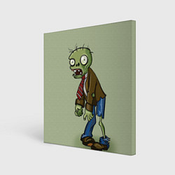 Холст квадратный Зомби стоит, цвет: 3D-принт