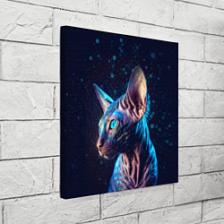 Холст квадратный Кот сфинкс и искорки, цвет: 3D-принт — фото 2