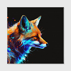 Холст квадратный Красочная лисичка, цвет: 3D-принт — фото 2