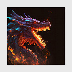 Холст квадратный Огненный дракон, цвет: 3D-принт — фото 2