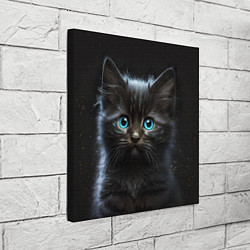 Холст квадратный Голубоглазый котенок, цвет: 3D-принт — фото 2