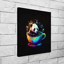 Холст квадратный Панда в кружке, цвет: 3D-принт — фото 2