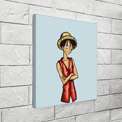 Холст квадратный Луффи в шляпе, цвет: 3D-принт — фото 2