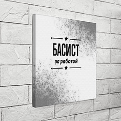 Холст квадратный Басист: за работой, цвет: 3D-принт — фото 2