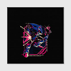 Холст квадратный Кибер-Соник с алмазом, цвет: 3D-принт — фото 2