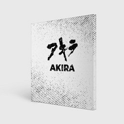 Картина квадратная Akira с потертостями на светлом фоне