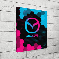 Холст квадратный Mazda - neon gradient, цвет: 3D-принт — фото 2