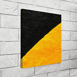 Холст квадратный Черно-желтые масляные краски, цвет: 3D-принт — фото 2