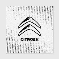 Холст квадратный Citroen с потертостями на светлом фоне, цвет: 3D-принт — фото 2