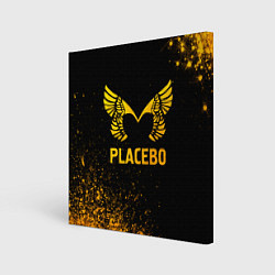 Холст квадратный Placebo - gold gradient, цвет: 3D-принт