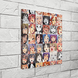 Холст квадратный Anime hentai ahegao manga, цвет: 3D-принт — фото 2