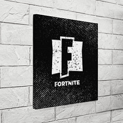 Холст квадратный Fortnite с потертостями на темном фоне, цвет: 3D-принт — фото 2