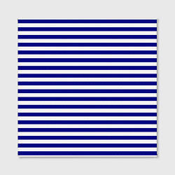Холст квадратный Тельняшка синяя ВМФ, цвет: 3D-принт — фото 2