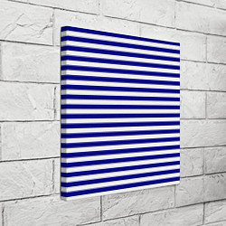 Холст квадратный Тельняшка синяя ВМФ, цвет: 3D-принт — фото 2