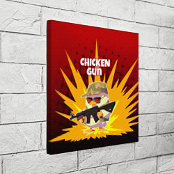 Холст квадратный Chicken Gun - спецназ, цвет: 3D-принт — фото 2