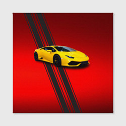 Холст квадратный Итальянский гиперкар Lamborghini Aventador, цвет: 3D-принт — фото 2