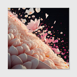 Холст квадратный Множество розовых цветов, цвет: 3D-принт — фото 2