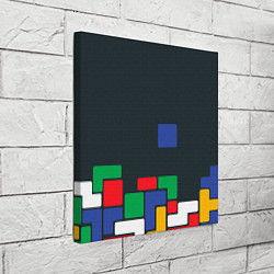 Холст квадратный Падающий блок тетрис, цвет: 3D-принт — фото 2