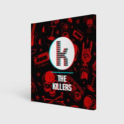 Холст квадратный The Killers rock glitch, цвет: 3D-принт