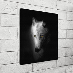 Холст квадратный Волк в полной тьме, цвет: 3D-принт — фото 2